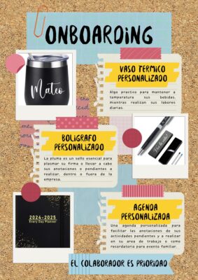 Documento A4 datos sobre creatividad con fotos collage amarillo