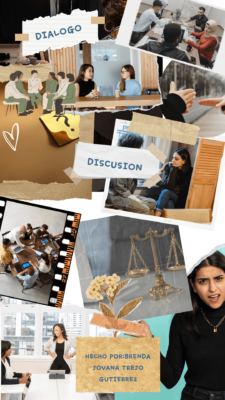 COLLAGE ENTRE DIALOGO Y DISCUSION