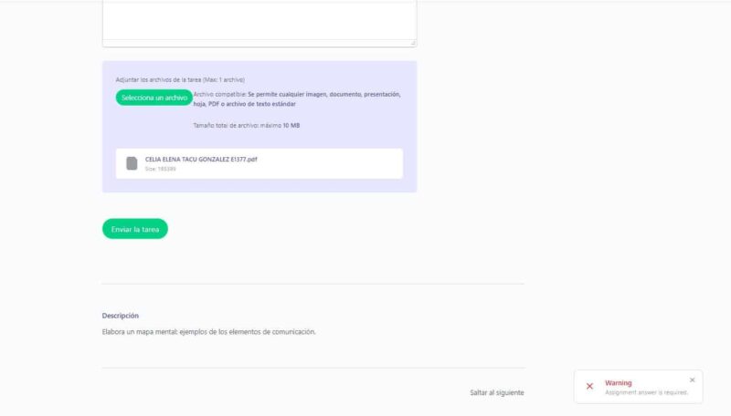 ERROR E1377 CELIA TACU2