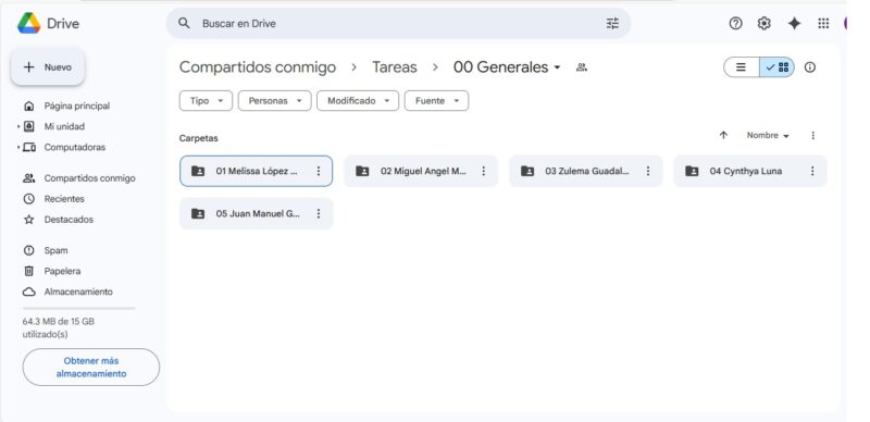 Creación de carpeta