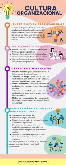 INFOGRAFIA CULTURA ORGANIZACIONAL - EQUIPO 4