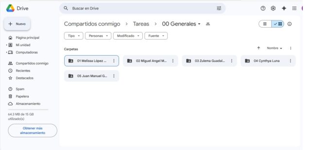 Creación de carpeta